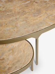 Gold Marble Nest of 2 Coffee Table - Image 8 of 8