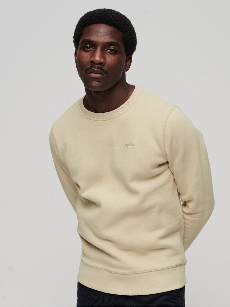 Superdry Nude Essential Logo Crew Sweatshirt - Image 1 of 3