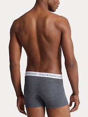 Серый/белый/черный принт с пони - Polo Ralph Lauren Stretch Cotton Boxers 3 Pack - Image 3 of 6