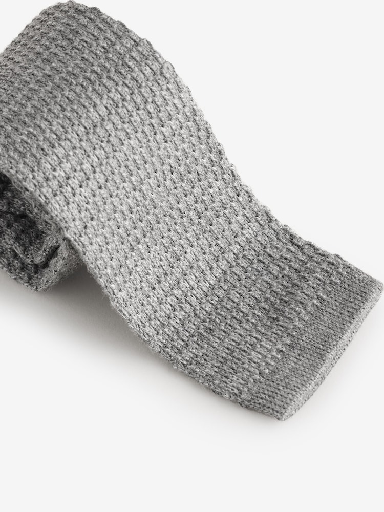 Barbour® Grey Knitted Tie - Image 2 of 3