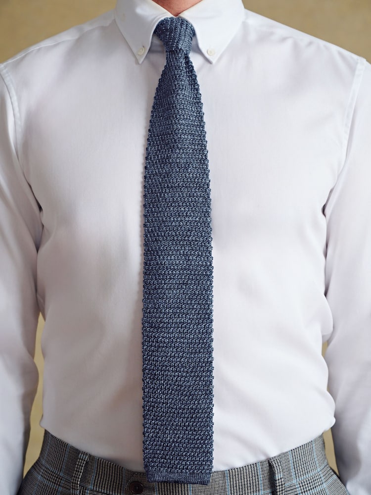 Barbour® Blue Knitted Tie - Image 1 of 6
