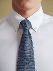 Barbour® Blue Knitted Tie - Image 3 of 6