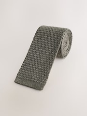 Barbour® Olive Green Knitted Tie - Image 1 of 3