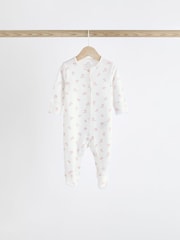 Pink 4 Pack Baby 100% Cotton Sleepsuits (0-2yrs) - Image 12 of 13