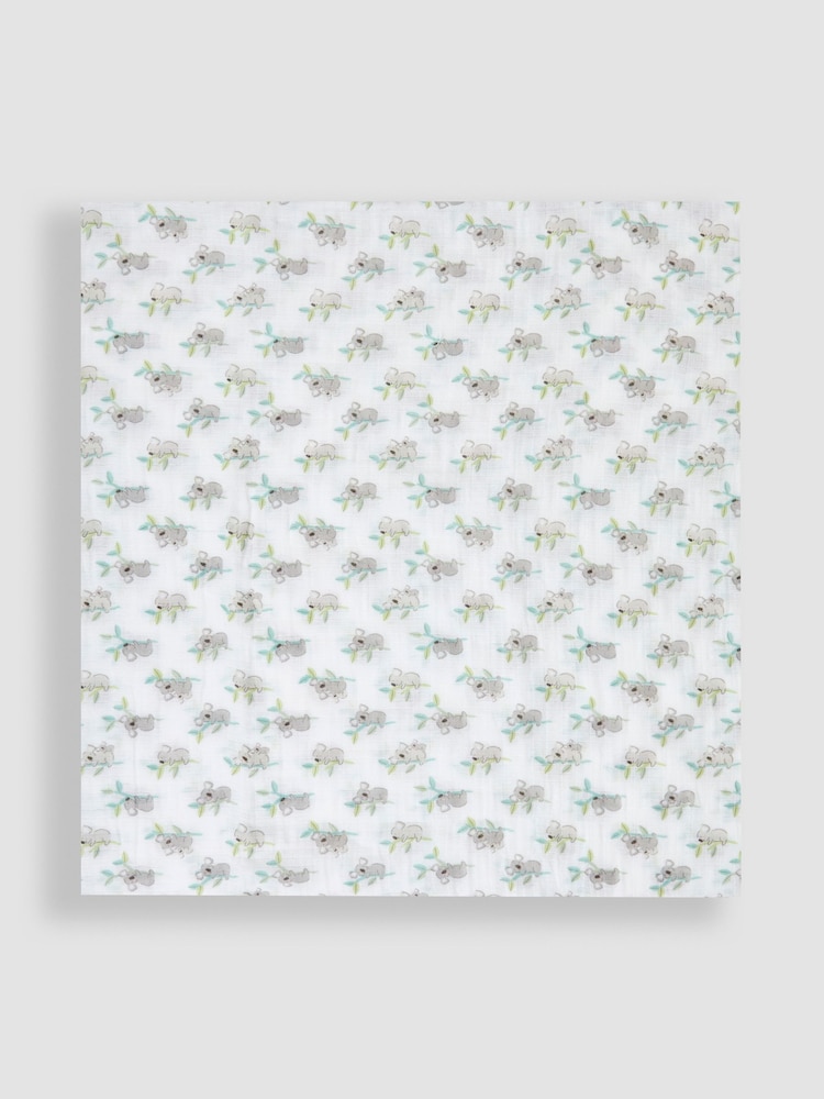 JoJo Maman Bébé White Koala Extra Large Muslin - Image 2 of 4