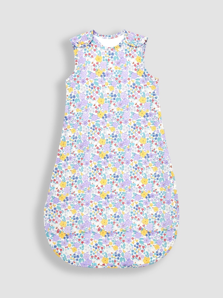 JoJo Maman Bébé Lilac Floral 1 Tog Baby Sheet Sleeping Bag - Image 1 of 2