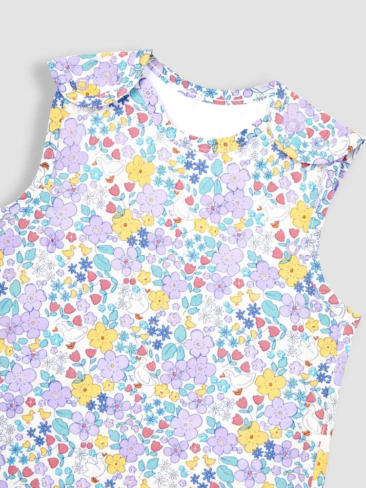 JoJo Maman Bébé Lilac Floral 1 Tog Baby Sheet Sleeping Bag - Image 2 of 2