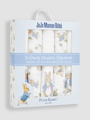 Pack de 5 muselinas con diseño bordado de Peter Rabbit de JoJo Maman Bébé - Imagen 4 de 4