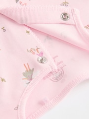 Pink/White Baby 100% Cotton Sleepsuits 3 Pack (0-3yrs) - Image 9 of 13