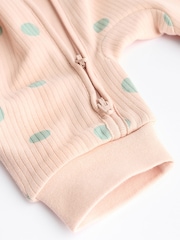 Mint Green Two Way Zip Baby Footless 100% Cotton Sleepsuits 3 Pack (0mths-3yrs) - Image 8 of 11