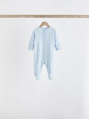 Blue 7 Pack Baby Bear Sleepsuit (0-2yrs) - Image 10 of 16