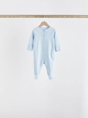 Blue 7 Pack Baby Bear Sleepsuit (0-2yrs) - Image 12 of 16