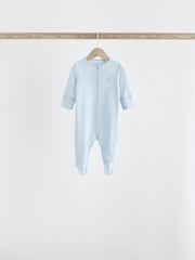 Blue 7 Pack Baby Bear Sleepsuit (0-2yrs) - Image 15 of 16