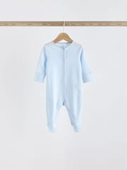 Blue 4 Pack Baby Bear Sleepsuit (0-2yrs) - Image 10 of 11