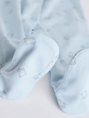 Blue 4 Pack Baby Bear Sleepsuit (0-2yrs) - Image 5 of 11