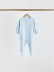 Blue 4 Pack Baby Bear Sleepsuit (0-2yrs) - Image 9 of 11