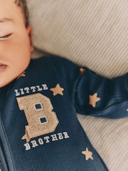 Blue Little Brother Baby Family Sleepsuit (0-2yrs) - Image 5 of 14
