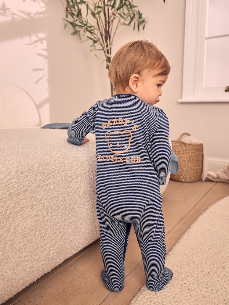 Navy Blue Daddy Baby Family Sleepsuit (0-2yrs) - Image 1 of 11
