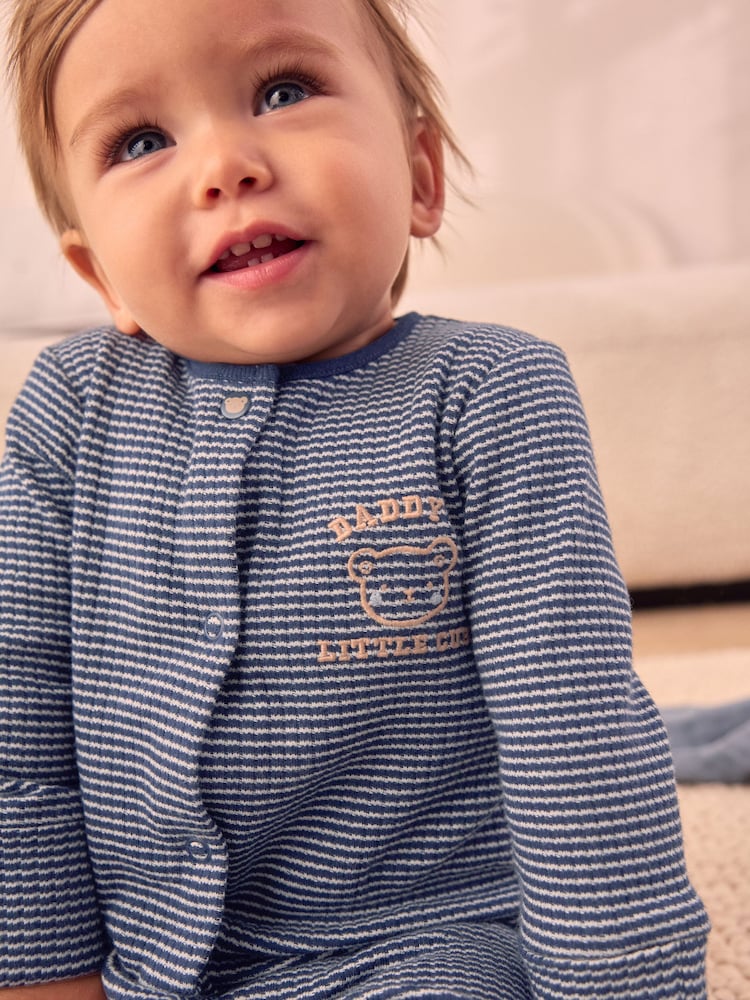 Navy Blue Daddy Baby Family Sleepsuit (0-2yrs) - Image 3 of 11