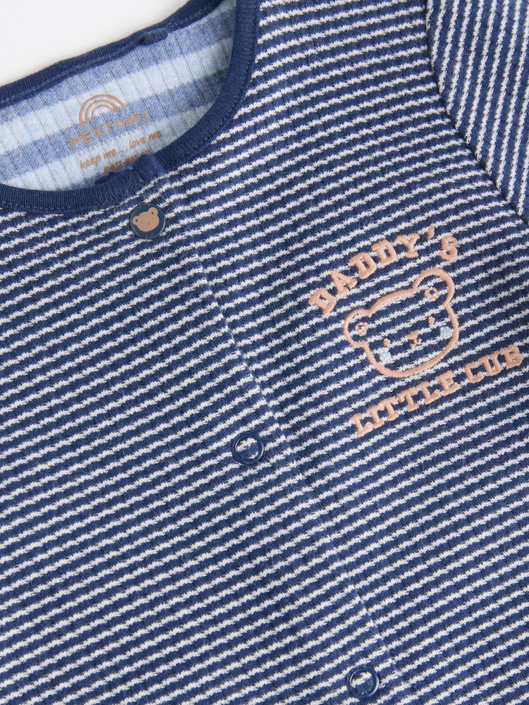 Navy Blue Daddy Baby Family Sleepsuit (0-2yrs) - Image 5 of 11