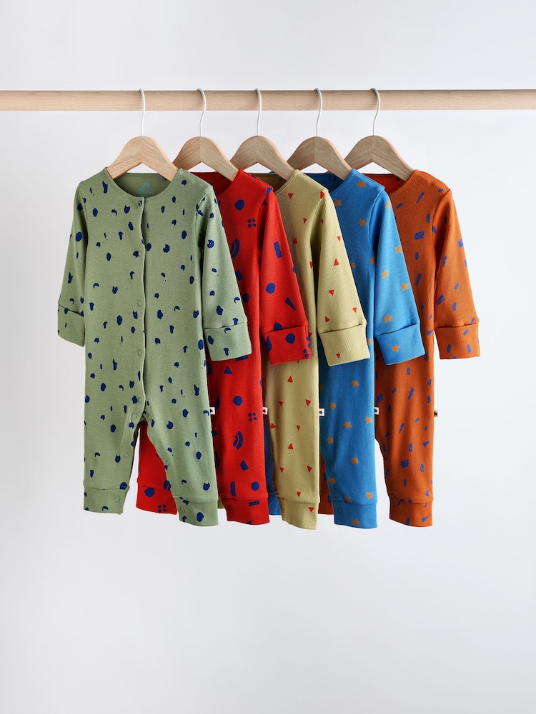 Multi Baby Sleepsuits 5 Pack (0mths-3yrs) - Image 1 of 16