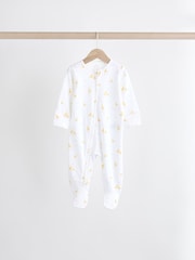 White Bright Character 4 Pack Baby 100% Cotton Sleepsuits (0-2yrs) - Image 4 of 13