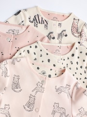 Rosa Monochrom - Baby-Schlafanzüge, fußlos, 4er-Pack (0Monate–3Jahre) - Image 9 of 14