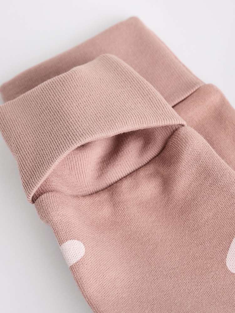 Marron/rose - Combinaisons de nuit pour bébés (0mois-3ans) avec fermeture éclair à double sens 100% coton - Image 12 of 13