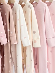 Pink 7 Pack Baby Sleepsuits (0mths-3yrs) - Image 3 of 17