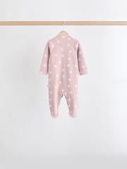 Pink 7 Pack Baby Sleepsuits (0mths-3yrs) - Image 6 of 17