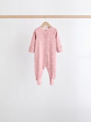 Pink 7 Pack Baby Sleepsuits (0mths-3yrs) - Image 7 of 17