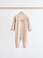 Pink/Grey Baby 100% Cotton Footless Sleepsuits 3 Pack (0mths-3yrs) - Image 4 of 14
