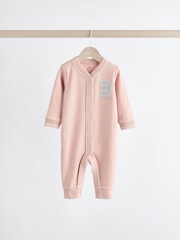 Pink/Grey Baby 100% Cotton Footless Sleepsuits 3 Pack (0mths-3yrs) - Image 7 of 14