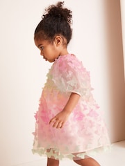 Lipsy Pink 3D Rainbow Butterfly Dress (3mths-5yrs) - Image 2 of 4