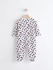 Cream Two Way Zip Fleece Lined Baby Sleepsuit - Image 5 of 9