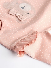 Pink Bear Two Way 100% Cotton Zip Baby Sleepsuits 3 Pack (0mths-2yrs) - Image 10 of 13
