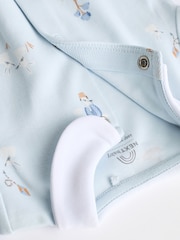 Blue Delicate Elephant Baby Embroidered Sleepsuits 3 Pack (0-2yrs) - Image 9 of 13