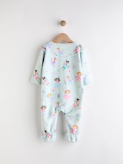 Mint Green Fairy Baby Zip Fleece Sleepsuit - Image 2 of 7