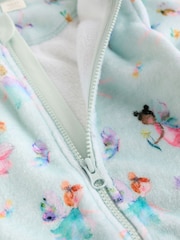 Mint Green Fairy Baby Zip Fleece Sleepsuit - Image 7 of 7