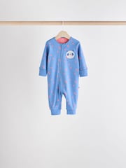 Multi Baby Footless Two Way Zipped 100% Cotton Sleepsuits 5 Pack (0mths-3yrs) - Image 6 of 19