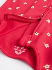 Red Cherry 4 Pack Two Way Zip 100% Cotton Baby Sleepsuits (0mths-3yrs) - Image 12 of 12