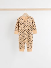 Red Cherry 4 Pack Two Way Zip 100% Cotton Baby Sleepsuits (0mths-3yrs) - Image 6 of 12
