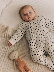 Ecru 2.5 Tog Wadded Zip Sleepsuit - Image 1 of 3