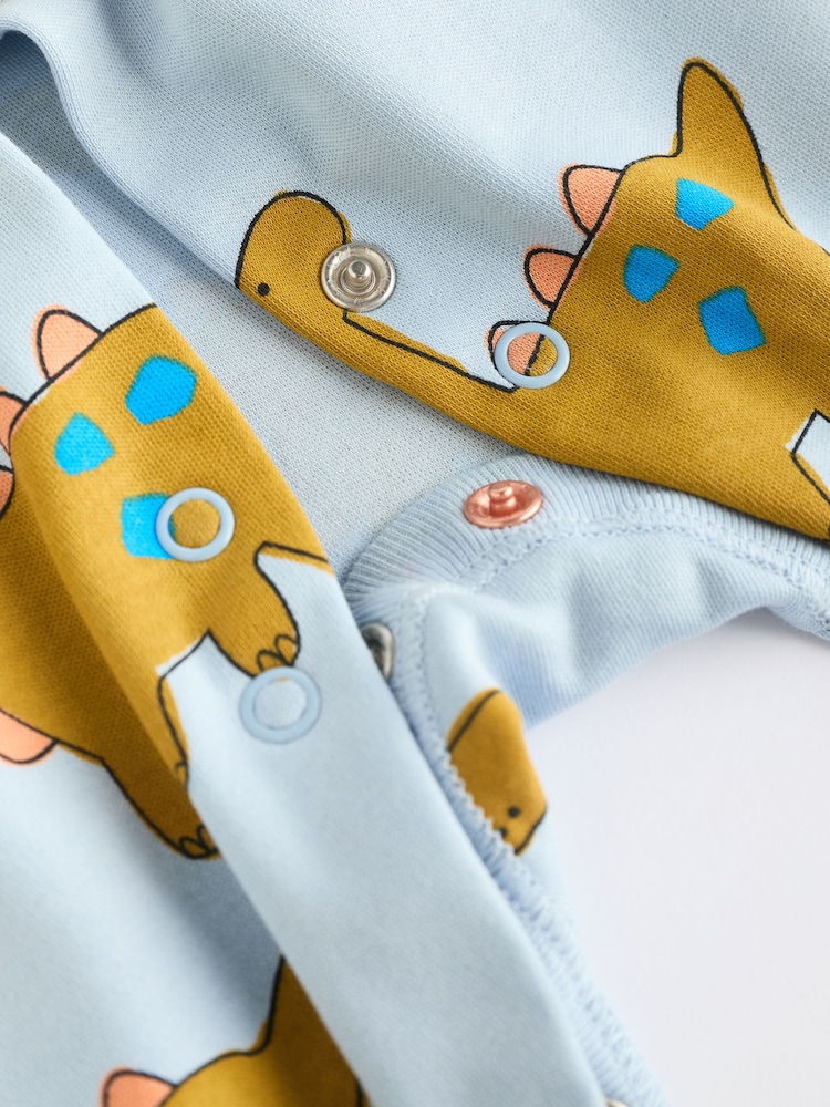 Blue/Green Character 100% Cotton Baby Sleepsuits 3 Pack (0mths-2yrs) - Image 11 of 11 Blue/Green Character 100% Cotton Baby Sleepsuits 3 Pack (0mths-2yrs) - Image 11 of 11