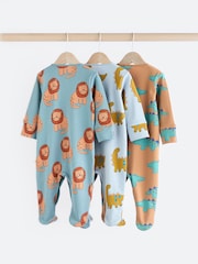 Blue/Green Character 100% Cotton Baby Sleepsuits 3 Pack (0mths-2yrs) - Image 2 of 11