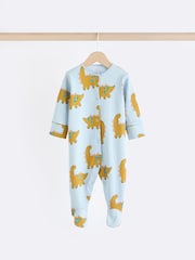 Blue/Green Character 100% Cotton Baby Sleepsuits 3 Pack (0mths-2yrs) - Image 4 of 11