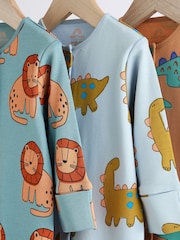 Blue/Green Character 100% Cotton Baby Sleepsuits 3 Pack (0mths-2yrs) - Image 7 of 11