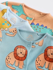Blue/Green Character 100% Cotton Baby Sleepsuits 3 Pack (0mths-2yrs) - Image 8 of 11