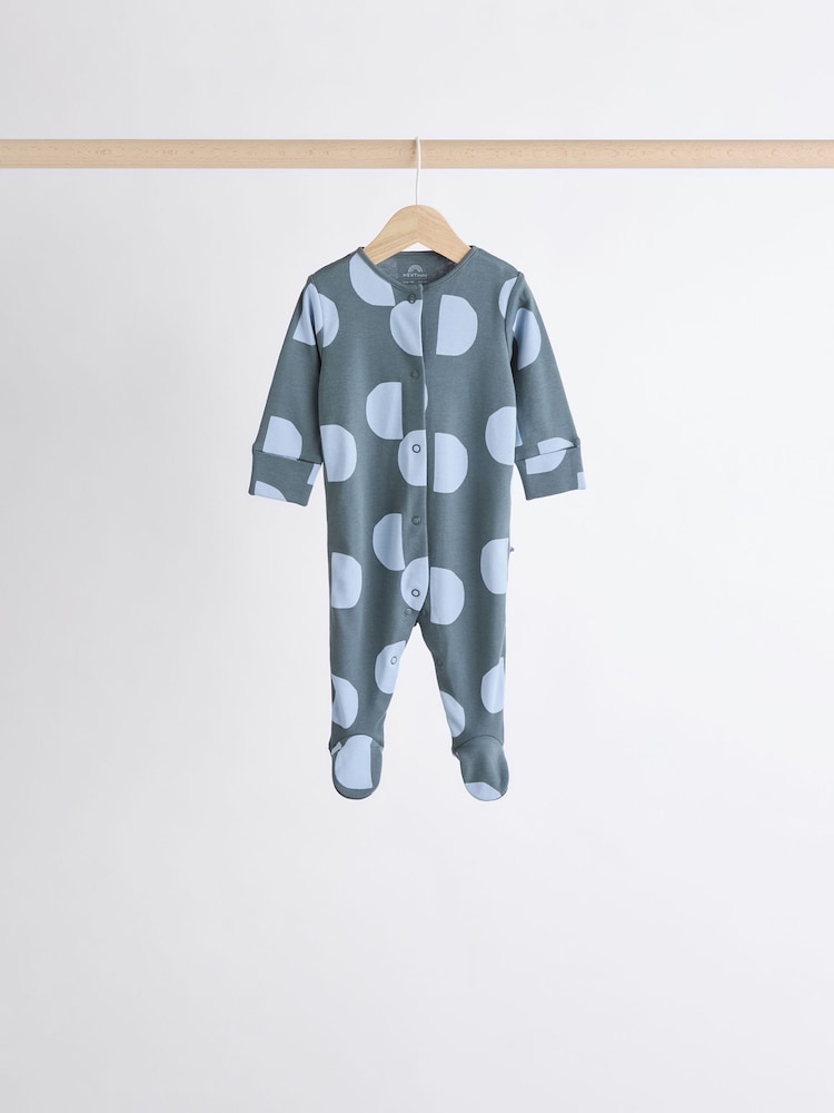 Imprimée bleue - Combinaisons de sommeil pour bébé 7 Pack (0mois-2ans) - Image 8 of 16