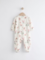 Ecru fairy Two Way Zip Fleece Lined Baby Sleepsuit - Image 7 of 12